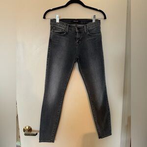 J Brand Black Faithful Skinny Crop Jeans in Size 26 Excellent Condition